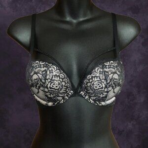 Push-Up Bra + Rhinestone Straps